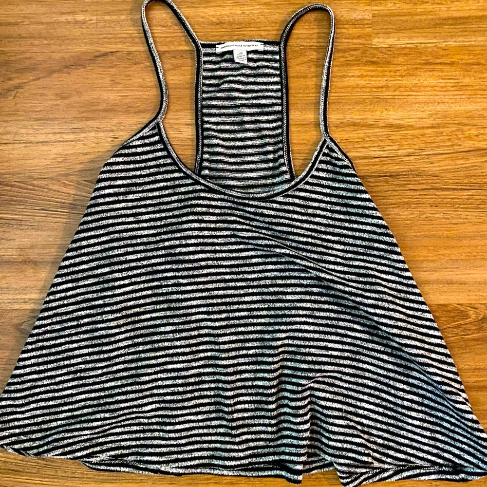 American eagle flared belly tank size large